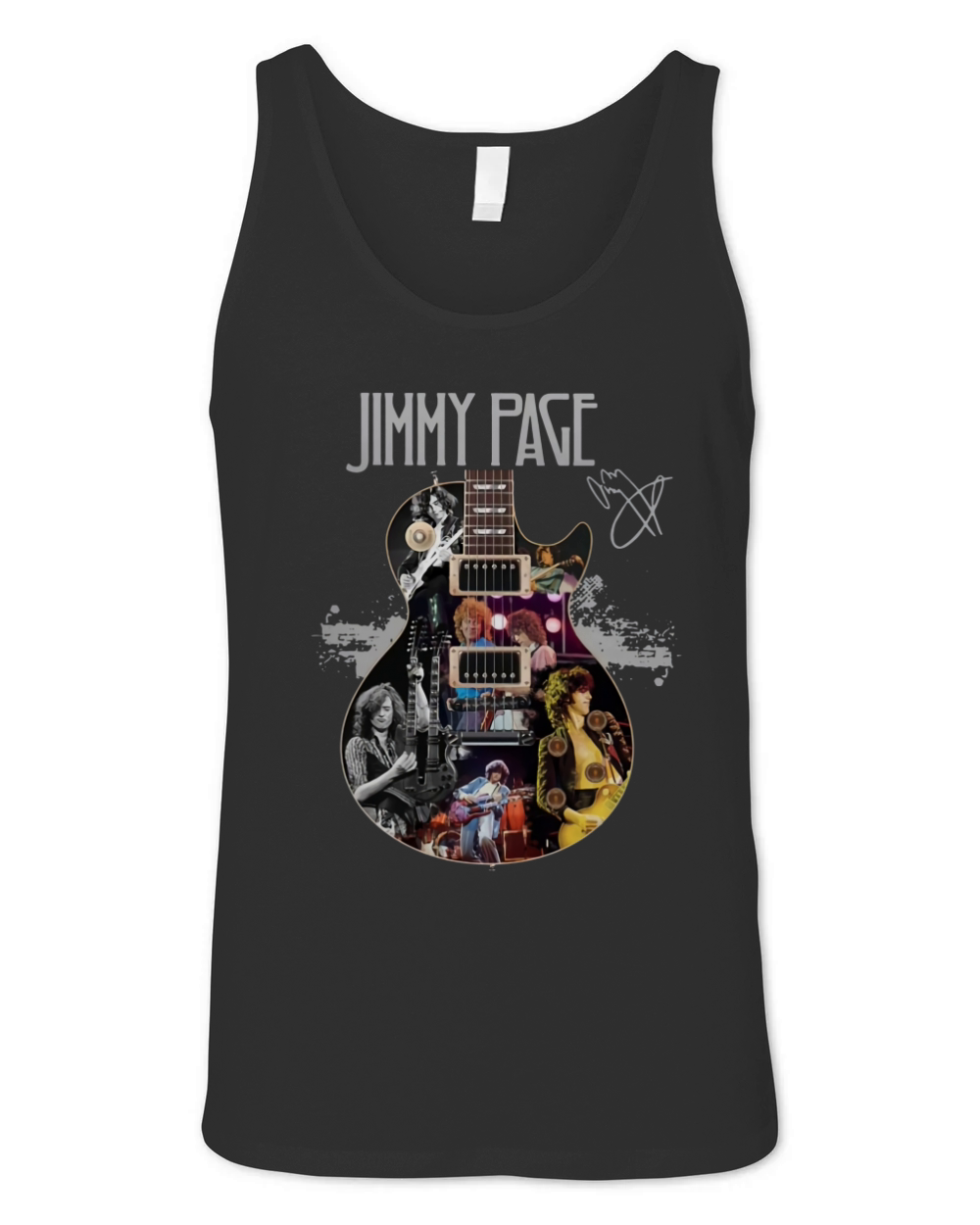 Jimmy Page Guitarist signature shirt Unisex Jersey Tank