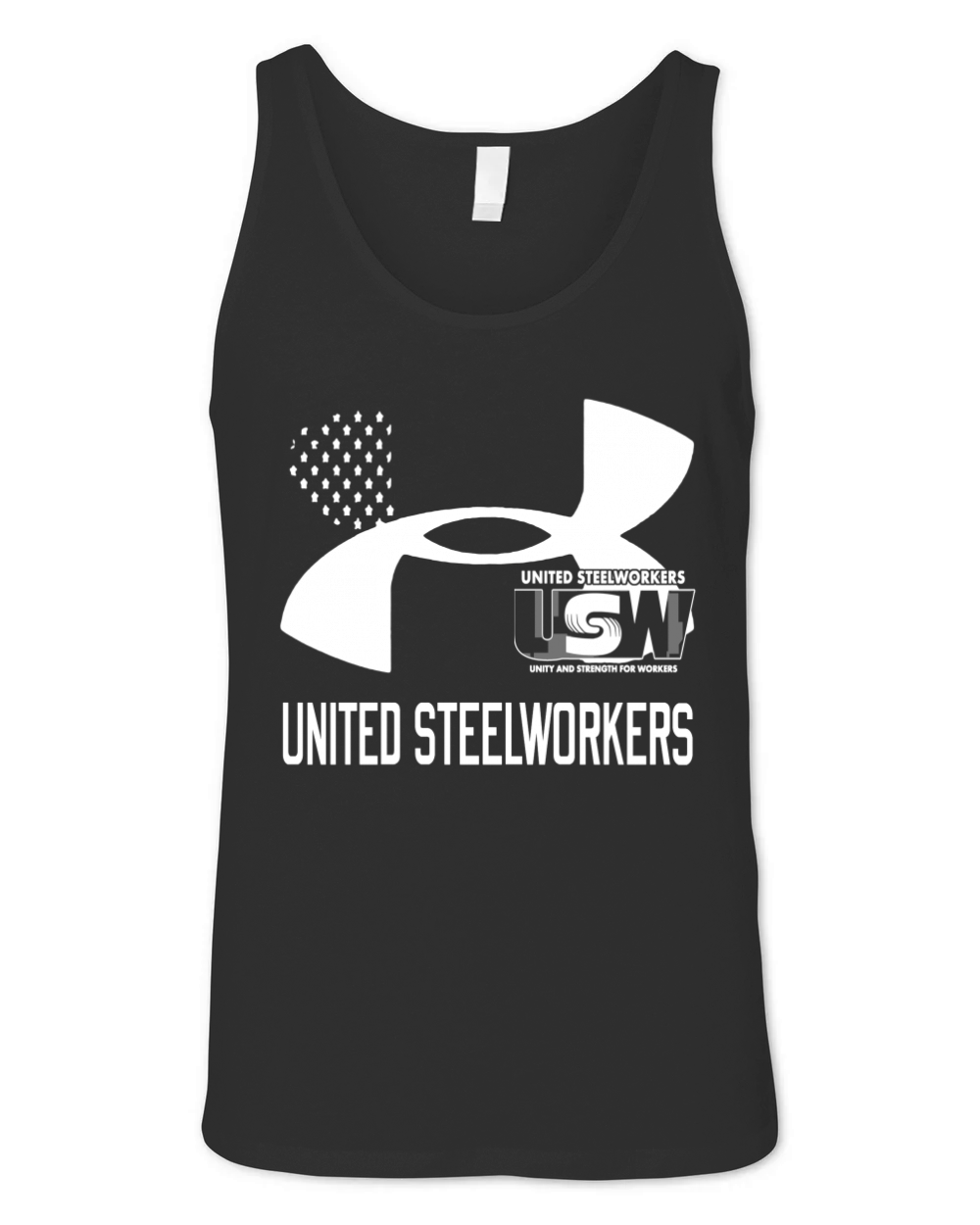 United Steelworkers Unity And Strength For Workers Flag   Drawstring Bag Unisex Jersey Tank