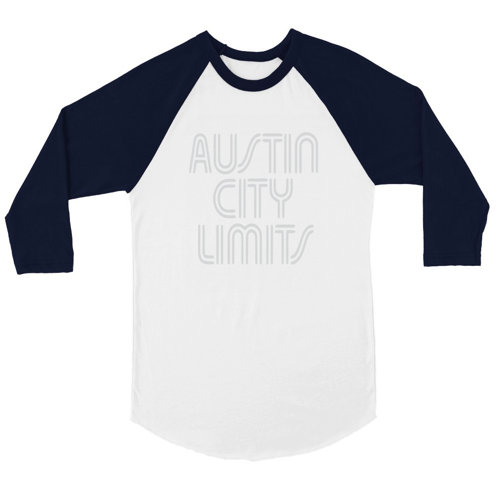 new austin city limits (ACL) Unisex ¾ sleeve Raglan T-shirt