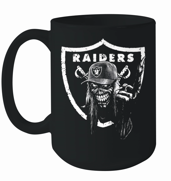 COOL RAIDERS SHIRT WITH EDDIE FROM IRON MAIDEN Ceramic Mug