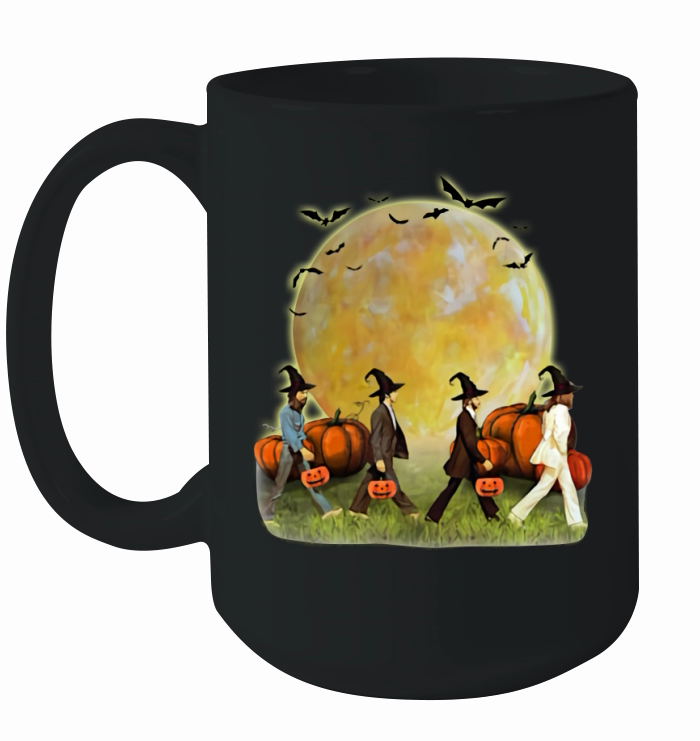 Halloween Moon Pumpkins The Beatles Abbey Road Ceramic Mug