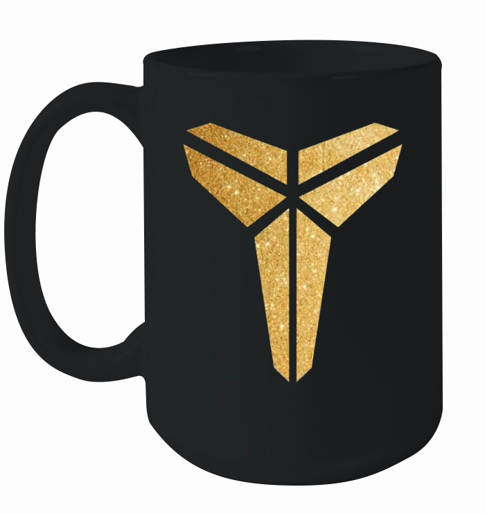 Kobe Logo Gold Glitter Ceramic Mug