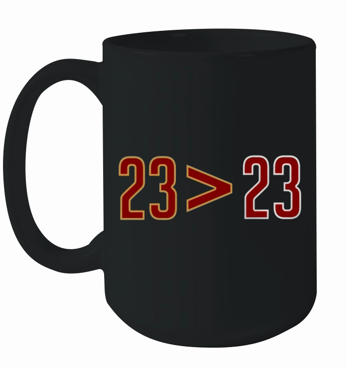 LeBron Greater Than Jordan (Black) shirt Ceramic Mug