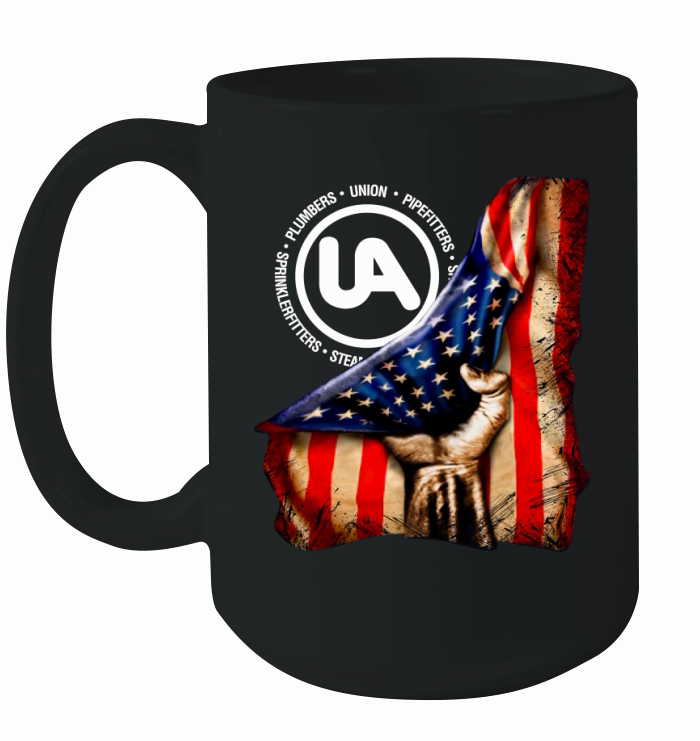 Plumbers Union Pipefitters American Flag Ceramic Mug