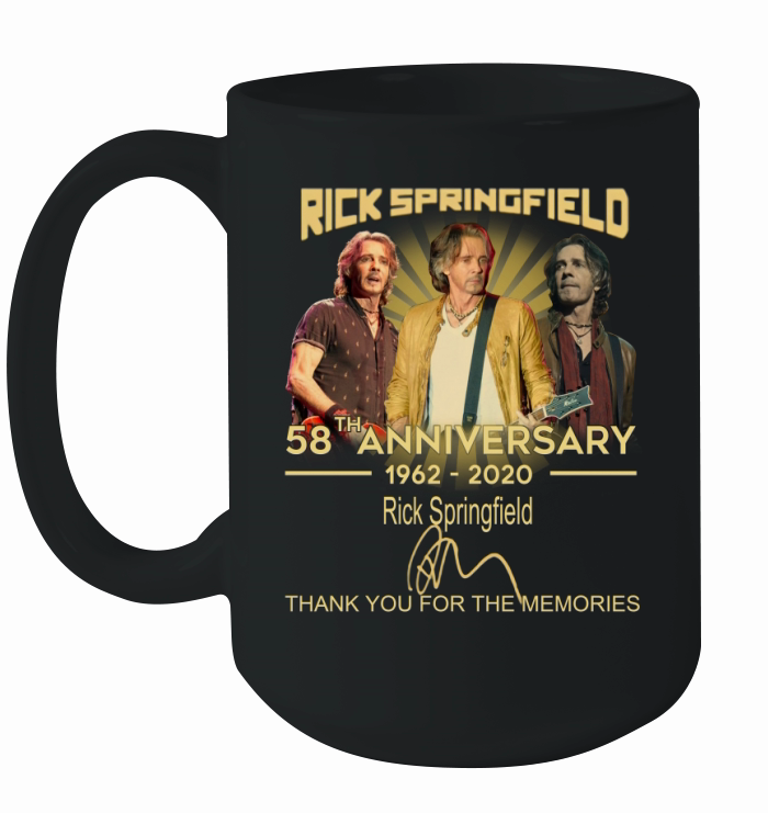 Rick Springfield 58th Anniversary 1962-2020 thank you for the memories signature shirth Ceramic Mug