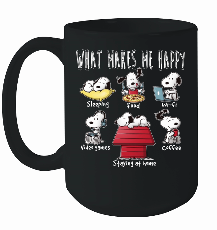 What makes Snoopy happy Ceramic Mug