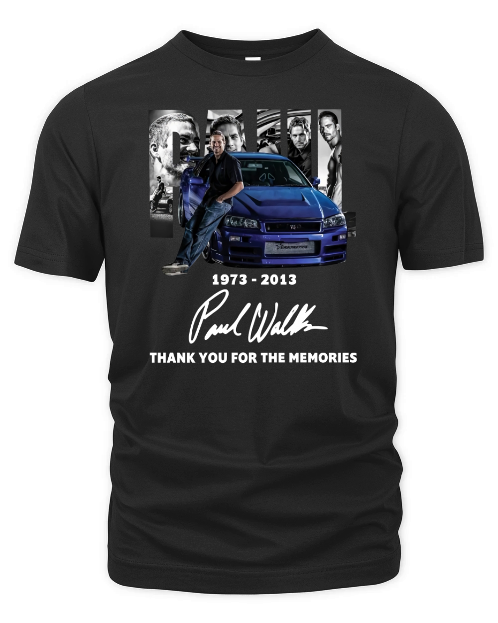 Paul Walker 1973 2013 Signature Thank You For The Memories shirth Organic Unisex T-shirt