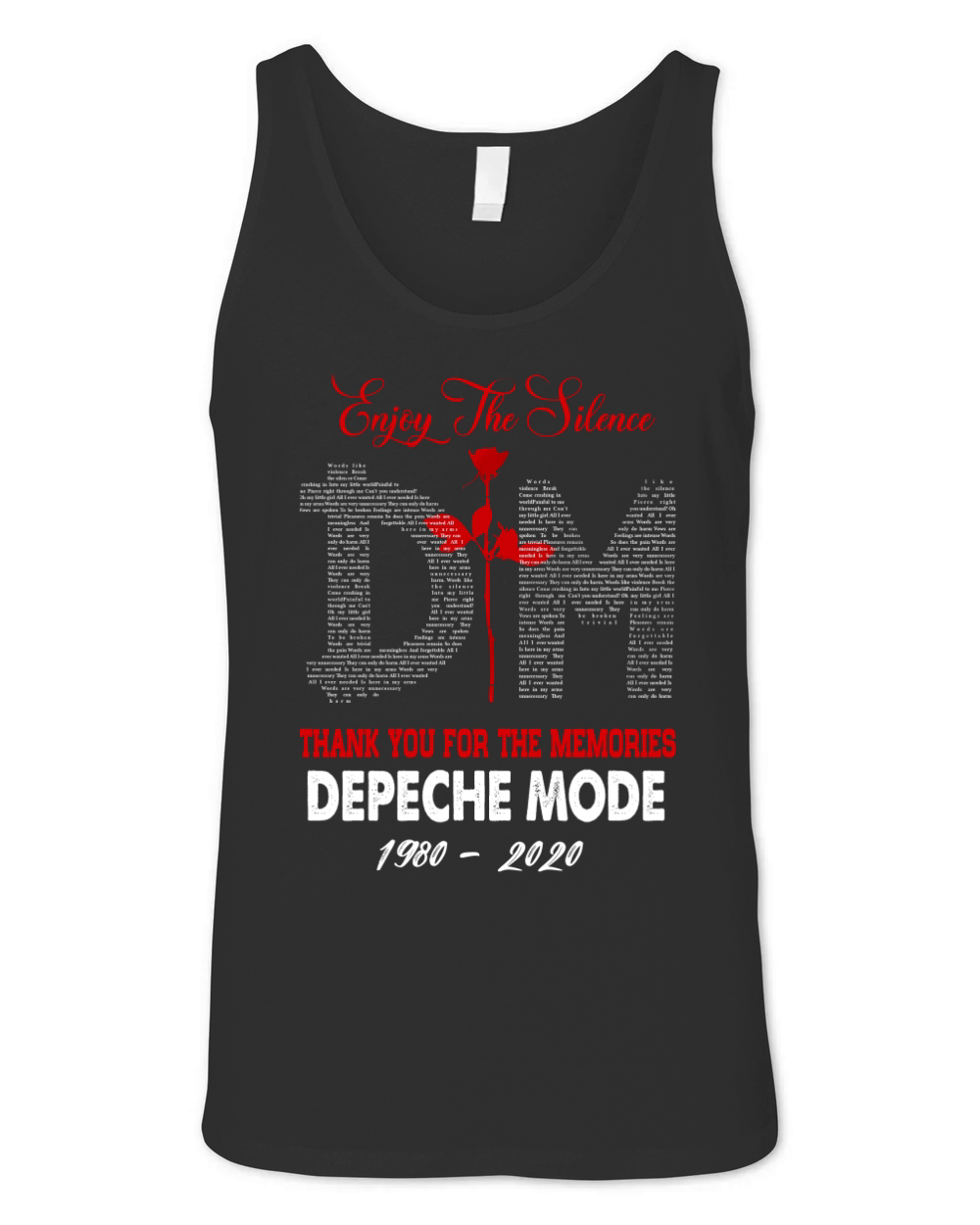 Enjoy the silence thank you for the memories Depeche Mode Unisex Jersey Tank
