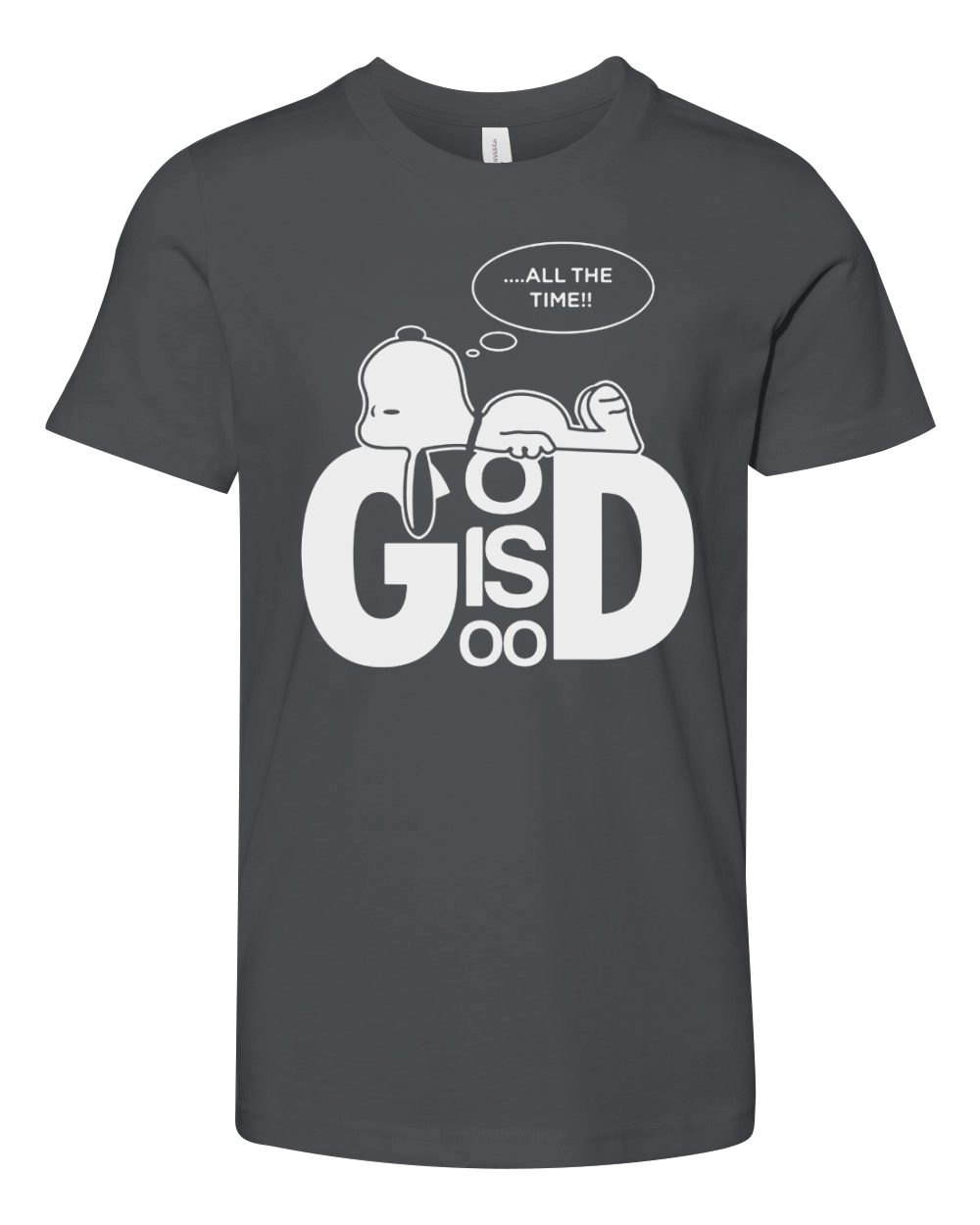 All The Time God Is Good Snoopy Dog Youth Unisex Jersey Tee