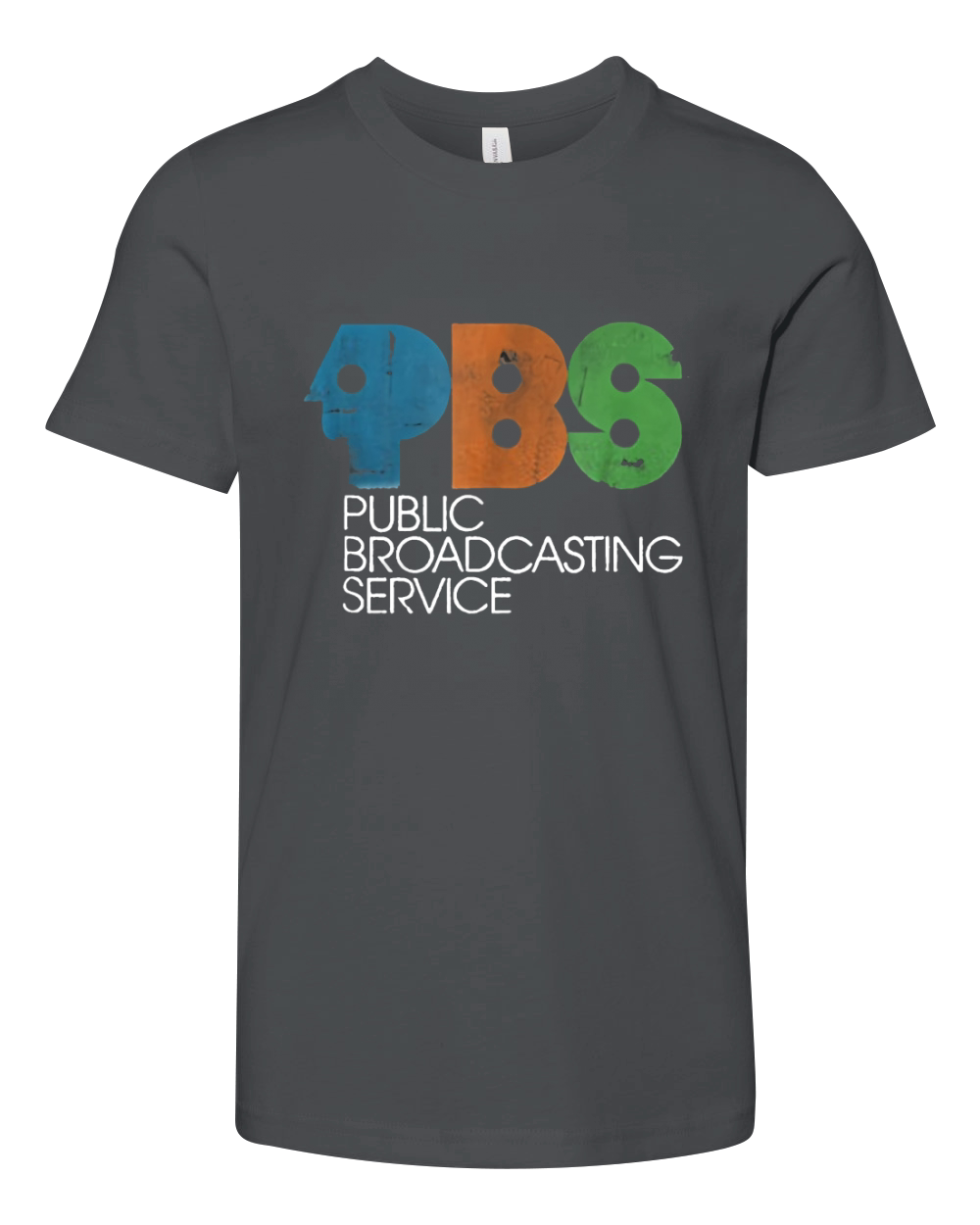 PBS Vintage Logo Distressed Youth Unisex Jersey Tee