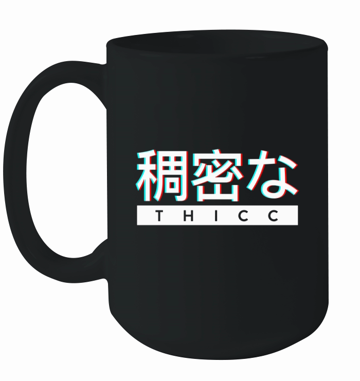 Aesthetic Japanese THICC Logo Ceramic Mug