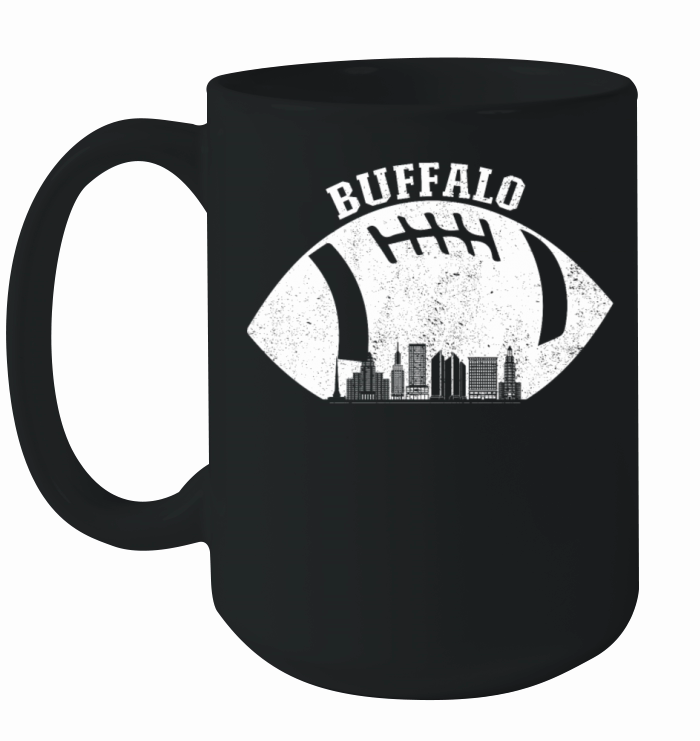 Buffalo Skyline Football Fan Vintage Buffalo Ceramic Mug