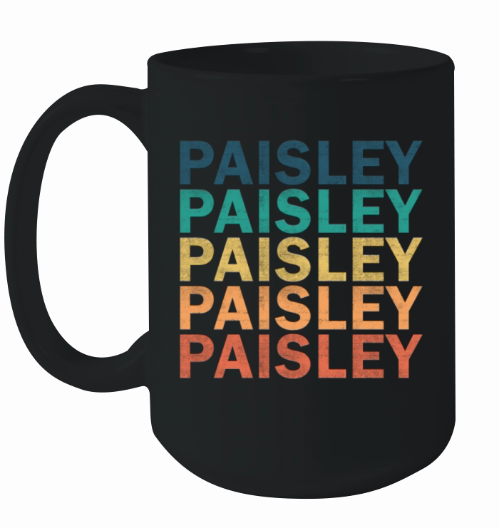 Paisley Name T Shirt - Paisley Vintage Retro Name Ceramic Mug