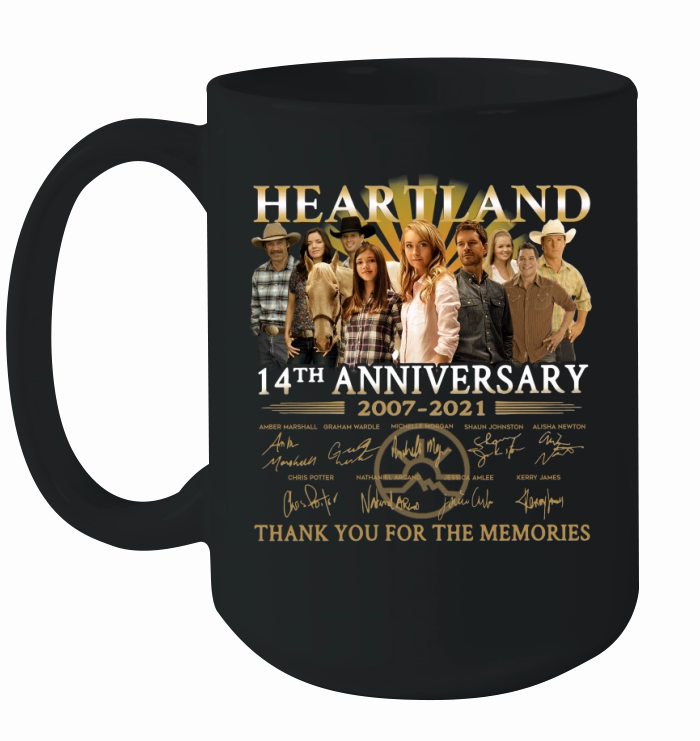 Premium the heartland 14th anniversary 2007 2021 signatures thank you for the memories Ceramic Mug