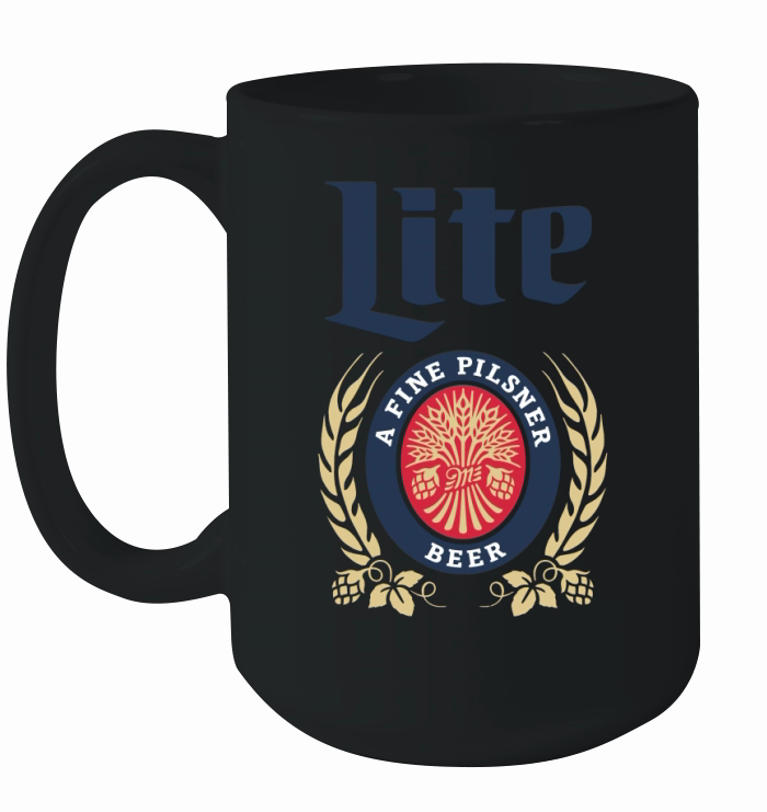 Tee Luv Miller Lite Vintage Miller Beer Logo Ceramic Mug