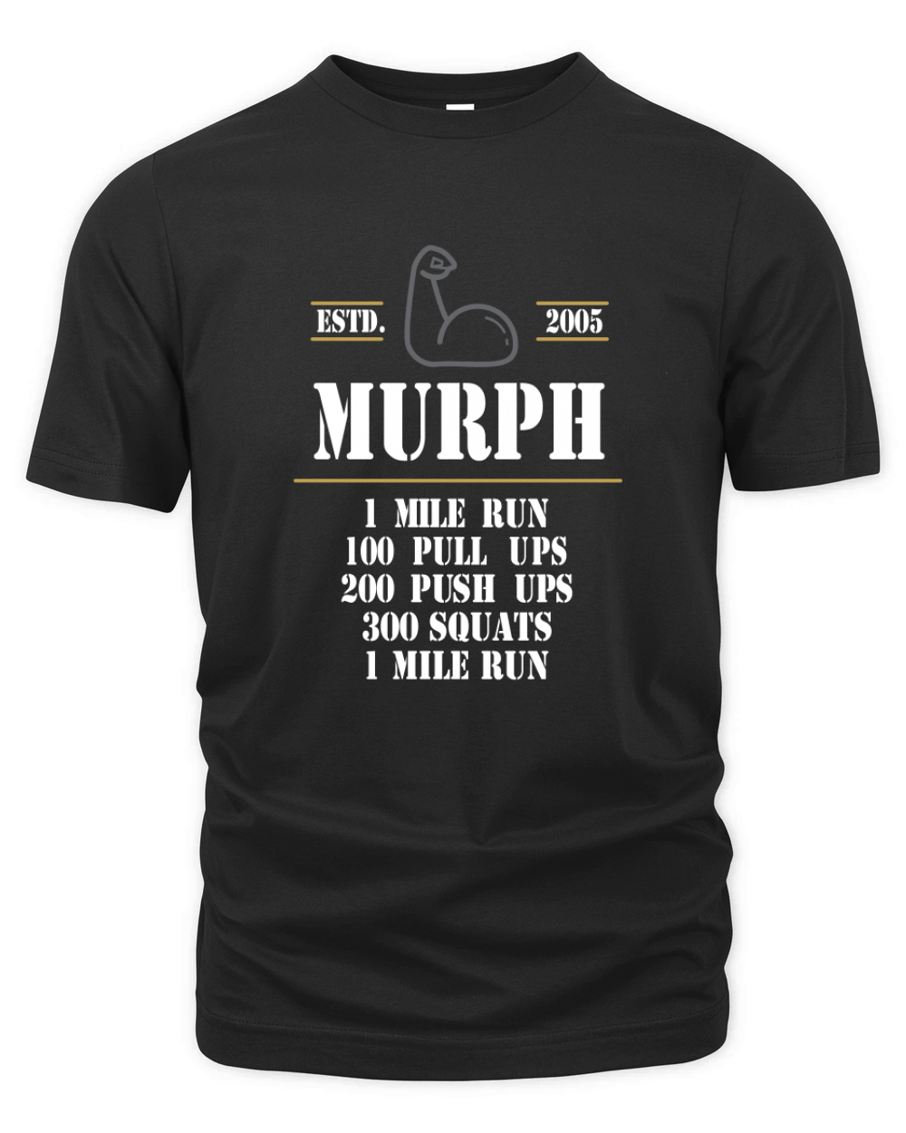 Murph Workout Exercise Challenge Patriotic WOD Organic Unisex T-shirt