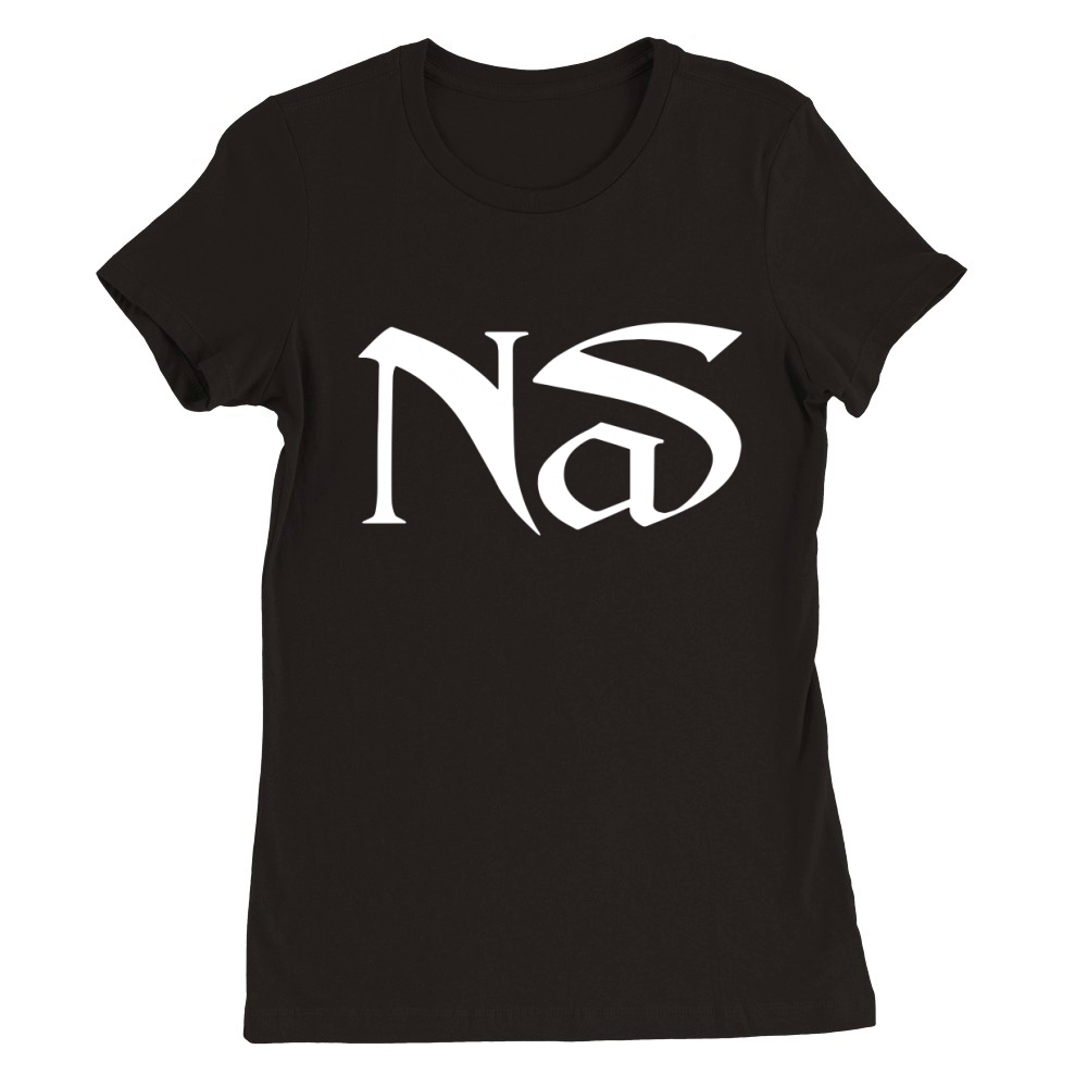 Nas Logo Rap Musik T-Shirt Premium Womens Crewneck T-shirt