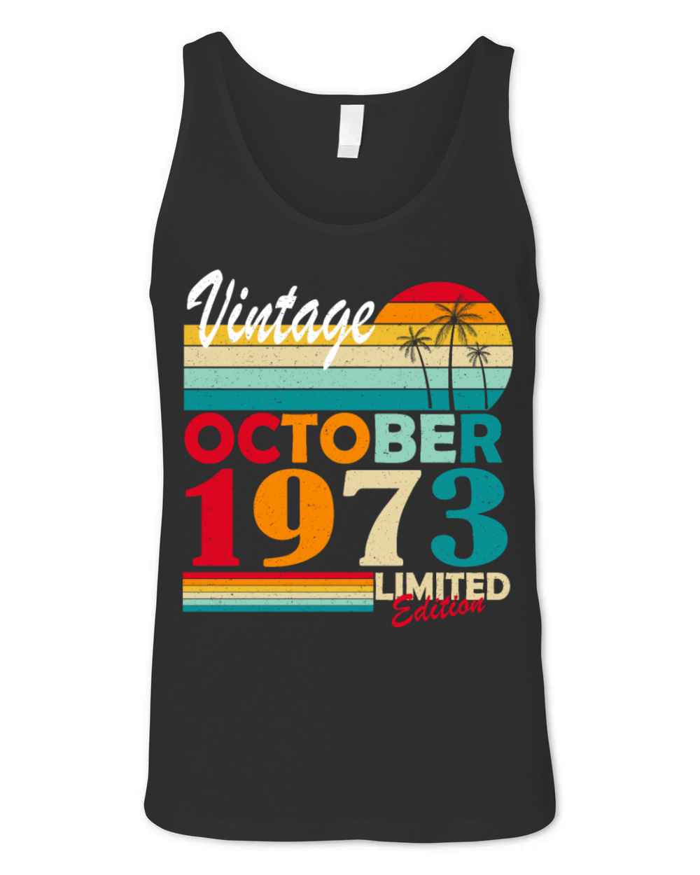 October 1973 Vintage Born Vintage Birthday Unisex Jersey Tank