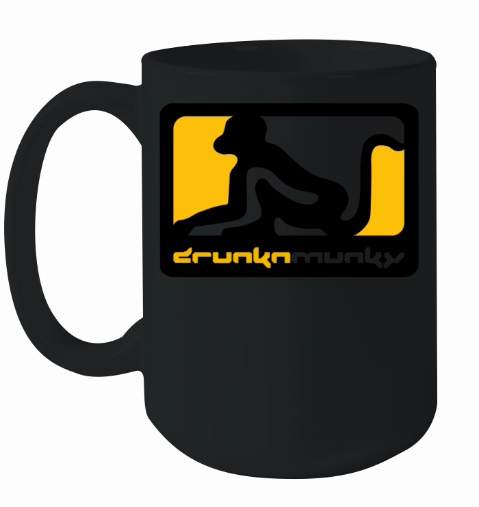 drunknmunky logo T-Shirt Ceramic Mug