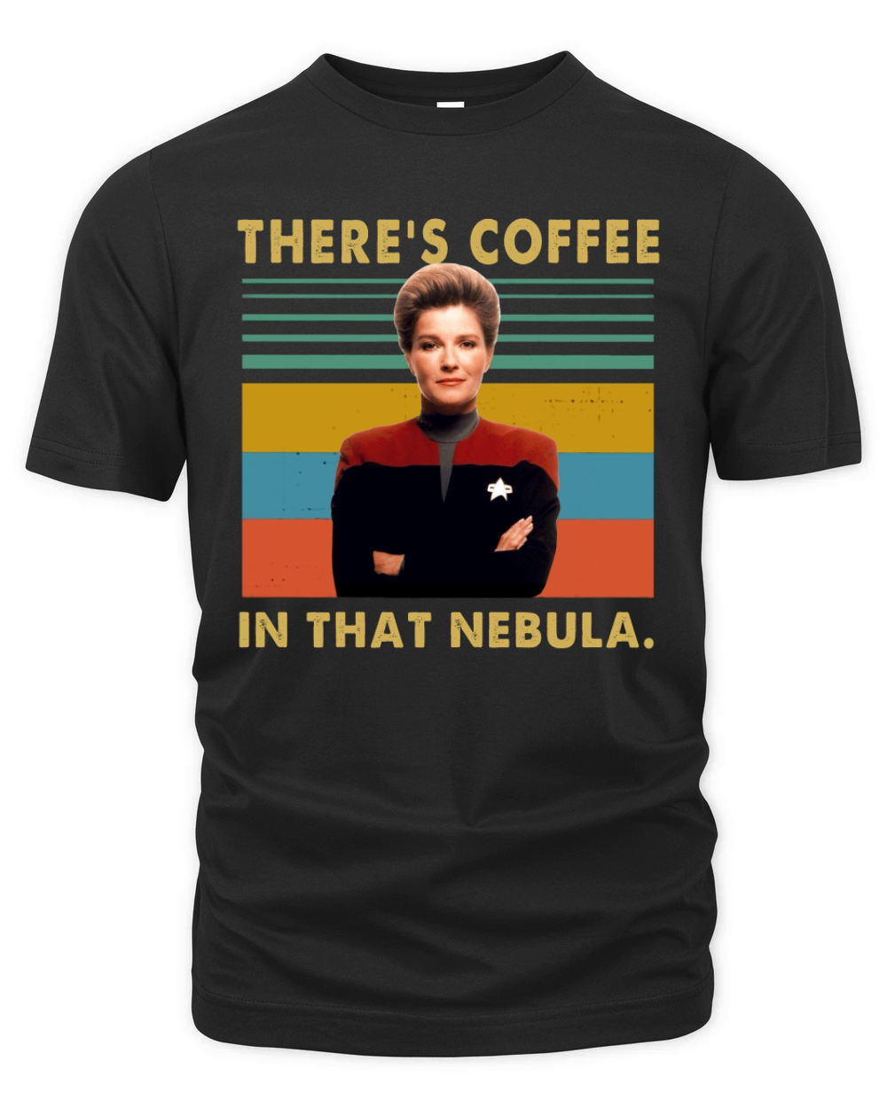 Kate Mulgrew There’s Coffee In That Nebula Vintage shirt Organic Unisex T-shirt