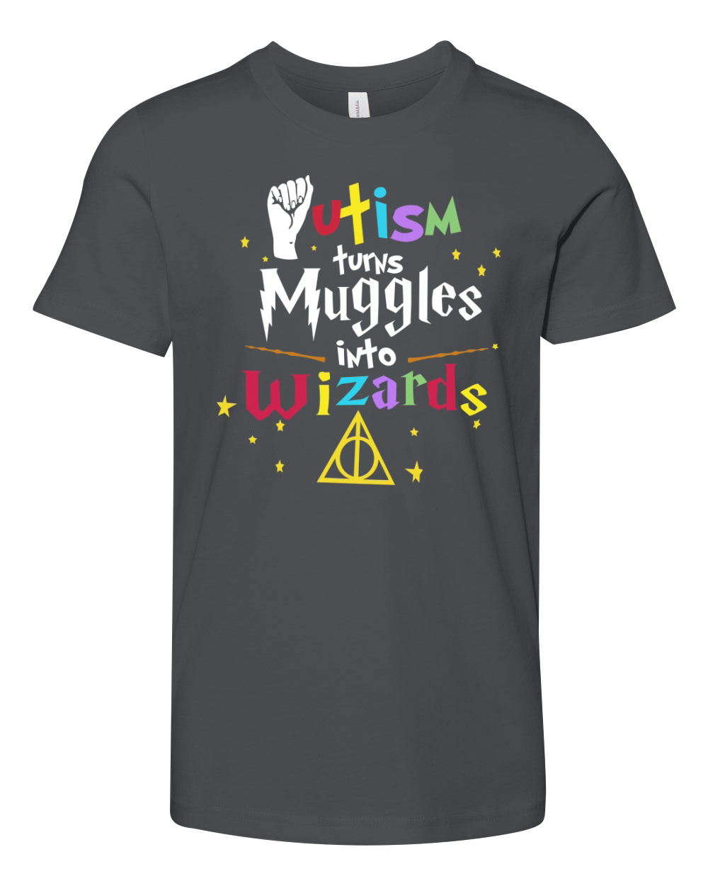 Autism Turns Muggle Into Wizard Youth Unisex Jersey Tee