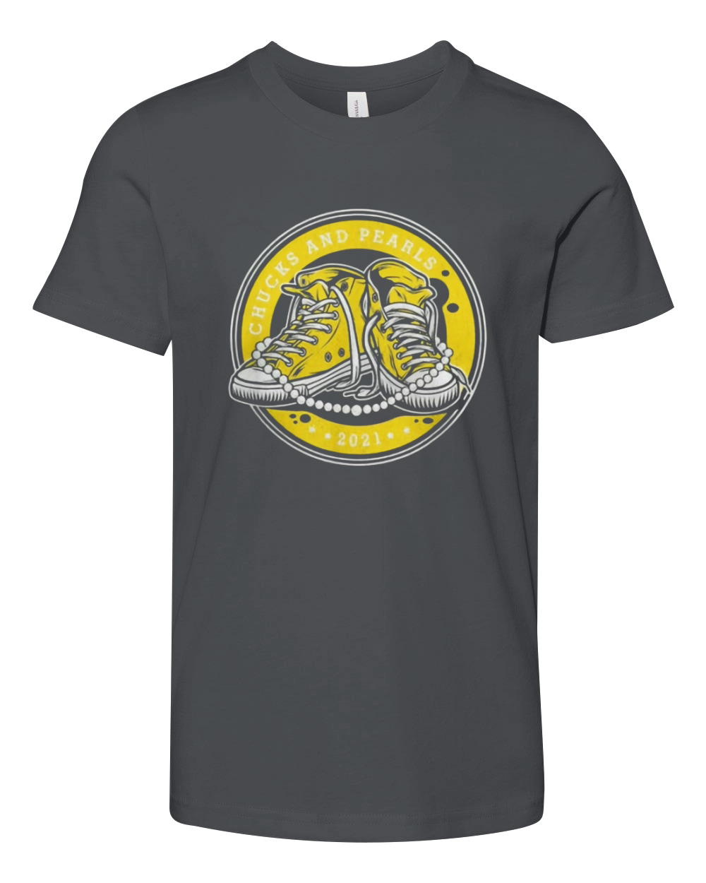 Yellow Circle Chucks And Pearls 2021 Youth Unisex Jersey Tee