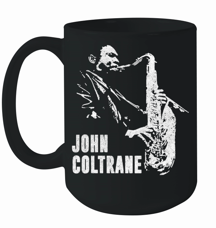 John Coltrane jazz saxophone Tshirt Mens Ceramic Mug