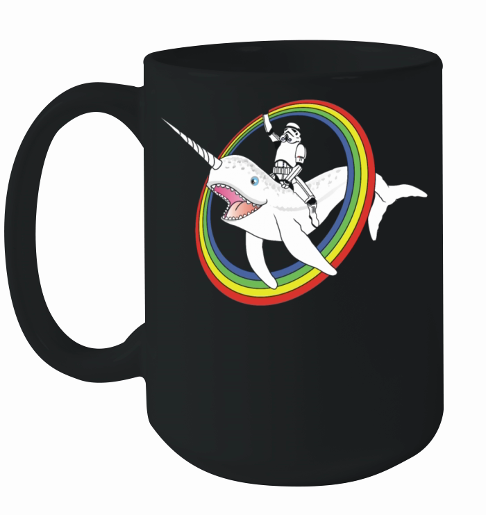 Narwhal Rainbow Stormtrooper Ceramic Mug