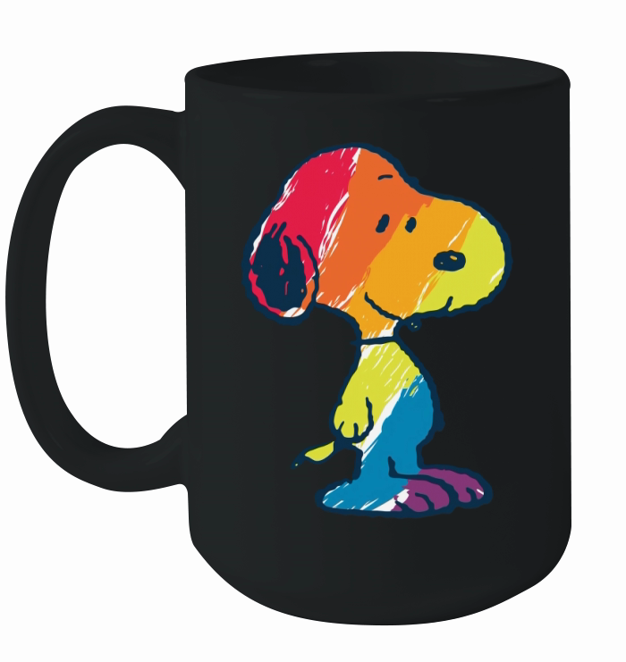 shirt rainbow snoopy Ceramic Mug