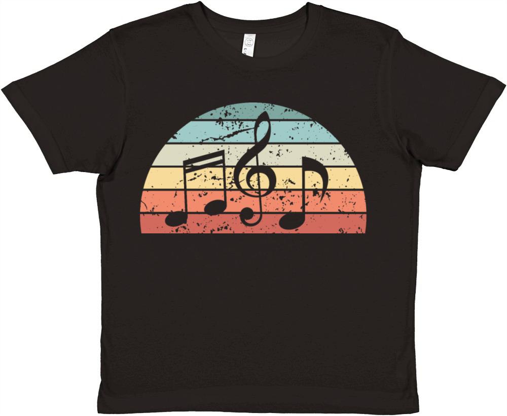 Retro Music Sunset Vintage musician Sunrise Premium Kids Crewneck T-shirt