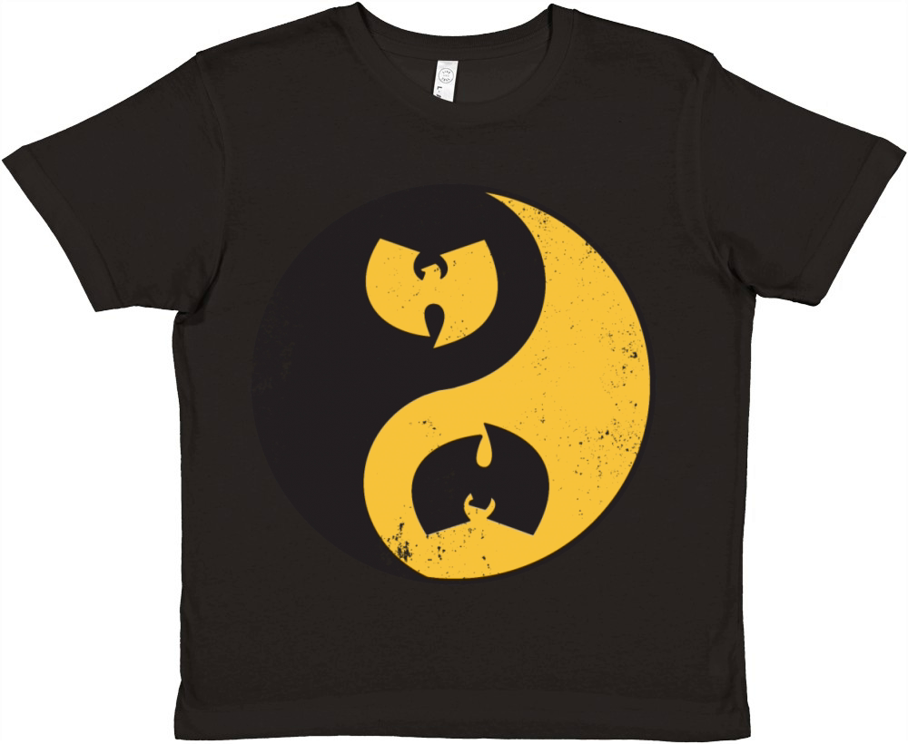 yin and yang wutang black and yellow Premium Kids Crewneck T-shirt