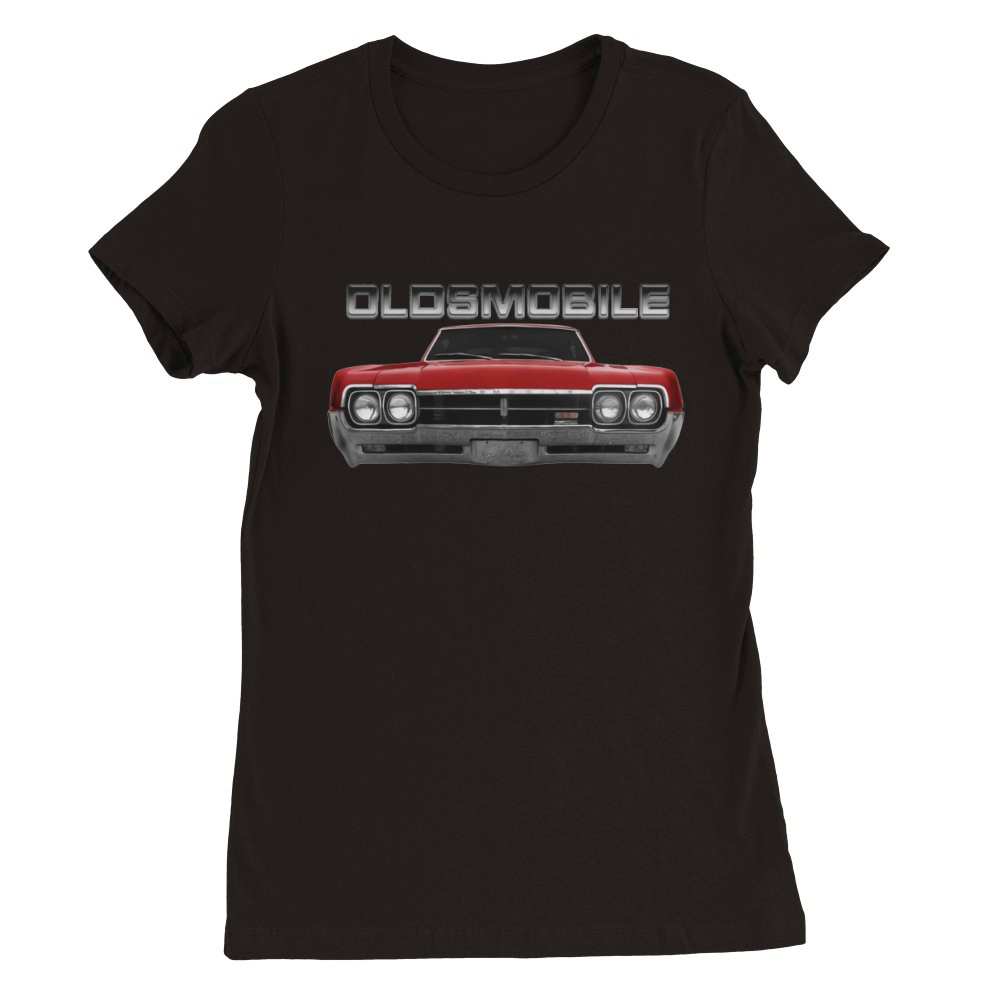 1966 Olds 442 Two Side Red Premium Womens Crewneck T-shirt