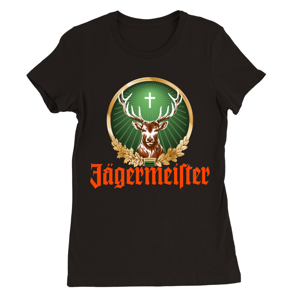 Jägermeister Logo Premium Womens Crewneck T-shirt