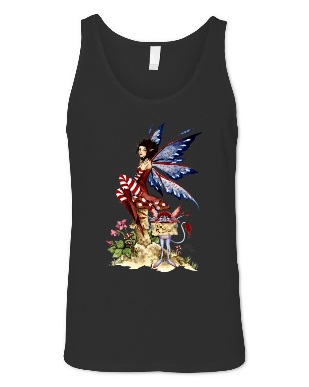 The Brat by Amy Brown Art Fairy Cute Retro Fashion Unisex Jersey Tank