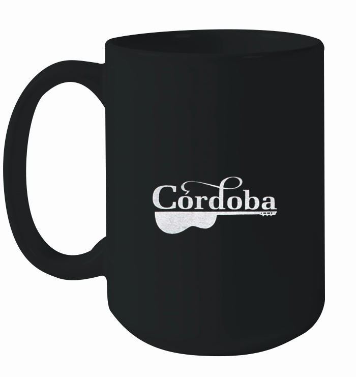 Cordoba Black Half Guitar Ceramic Mug