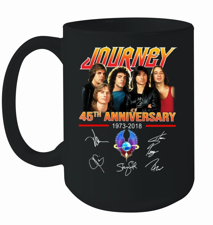 Journey 45th Anniversary 1973-2018 signatures shirt Ceramic Mug
