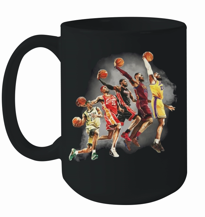 Lebron James The Evolution Of A King Los Angeles Lakers Ceramic Mug