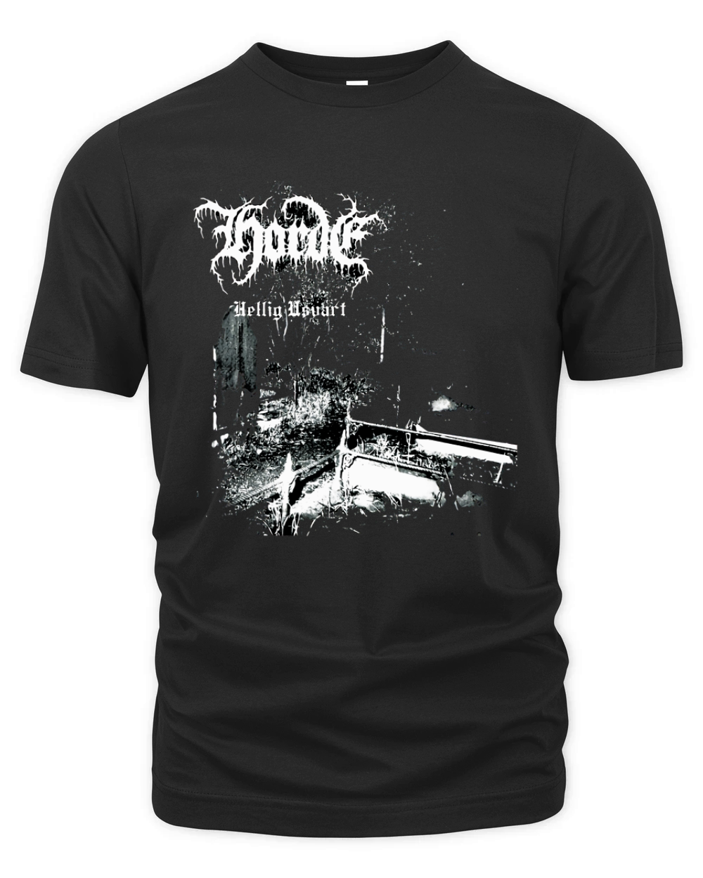 Horde Hellig Usvart Black Metal Christian Unblack T-Shirt Organic Unisex T-shirt