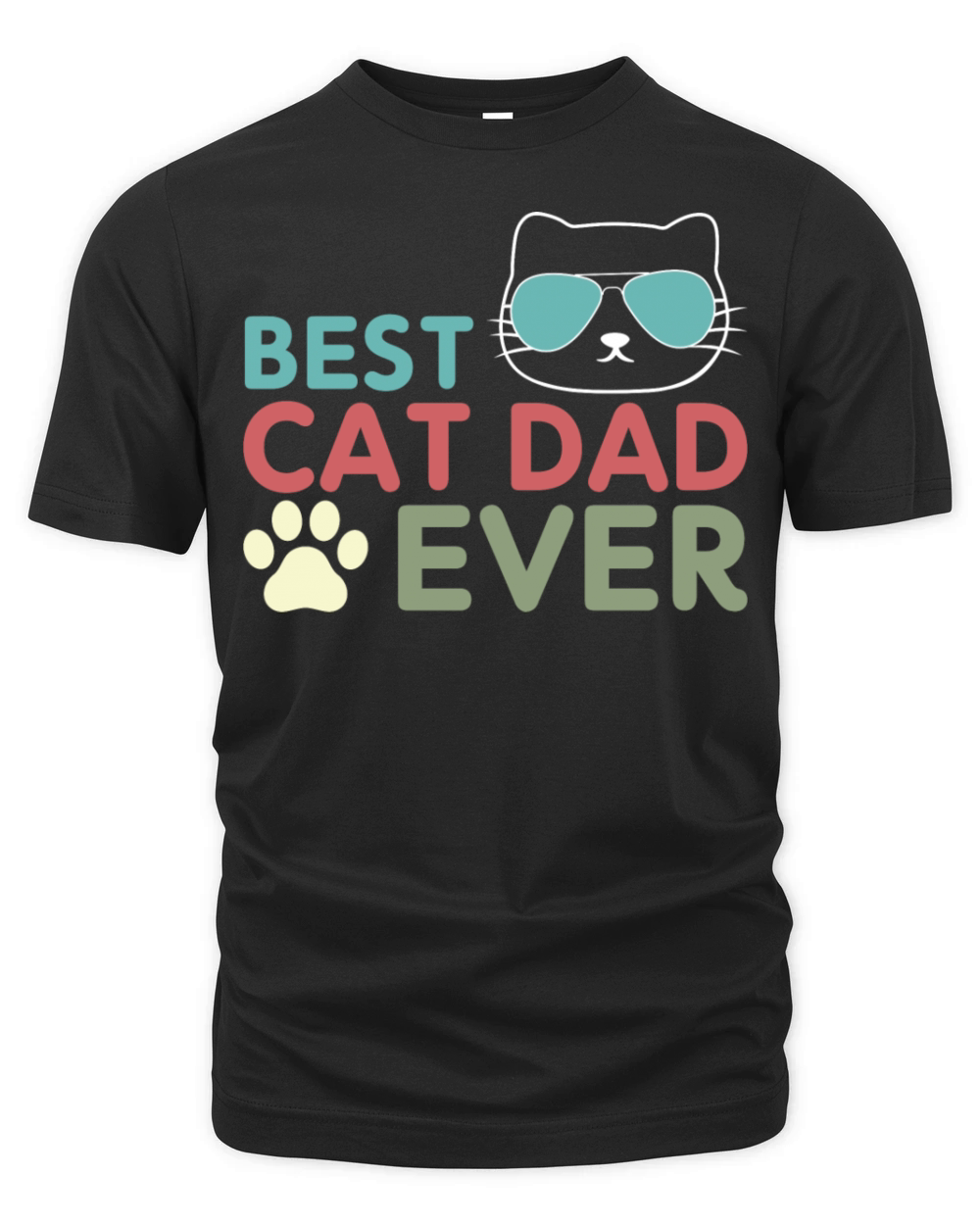 Vintage Best Cat Dad Ever Cat Daddy Gift Organic Unisex T-shirt