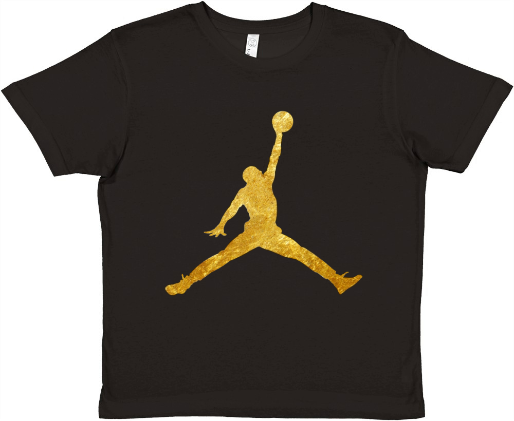 Gold Jordan Logo shirt Premium Kids Crewneck T-shirt