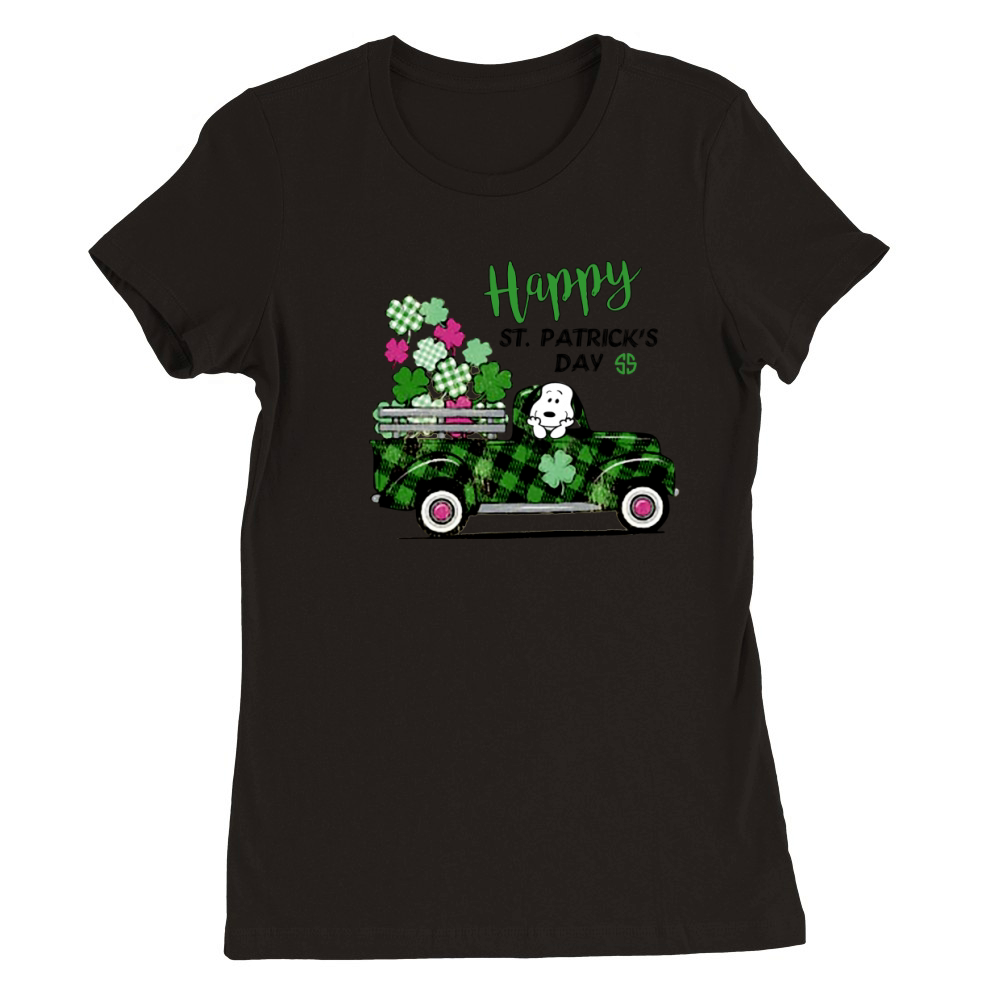 Snoopy Happy st Patrick's day Premium Womens Crewneck T-shirt