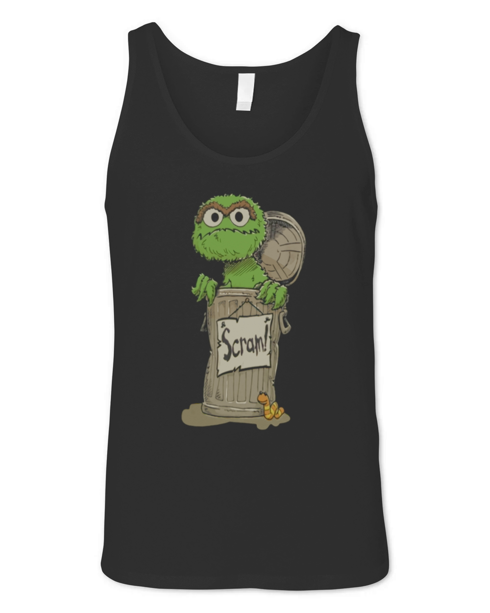Oscar the grouch scram Unisex Jersey Tank