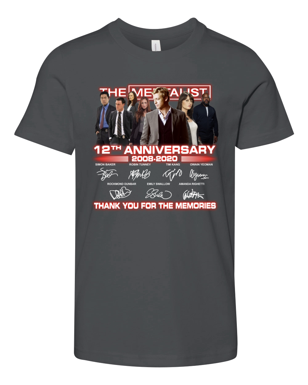 The Mentalist 12th anniversary thank you for the memories signatures Youth Unisex Jersey Tee
