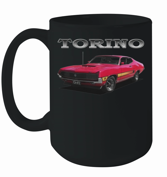 1970 Ford Torino GT Red Ceramic Mug
