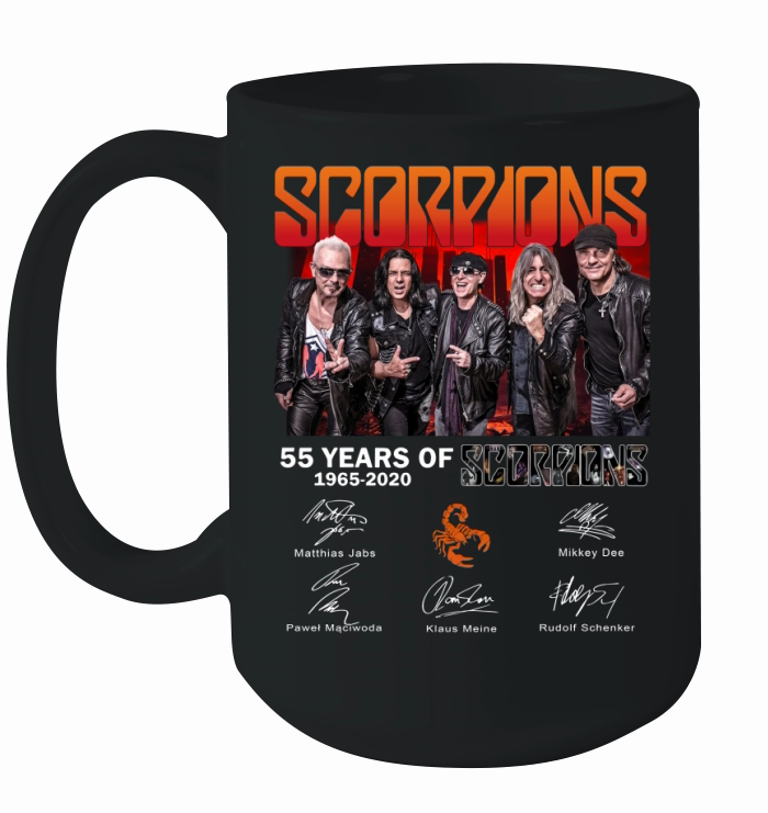55 years of Scorpions 1965 2020 signatures shirt Ceramic Mug