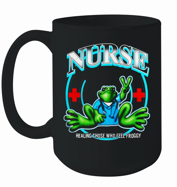 Peace Frogs, Nurses who care for your health every day Ceramic Mug