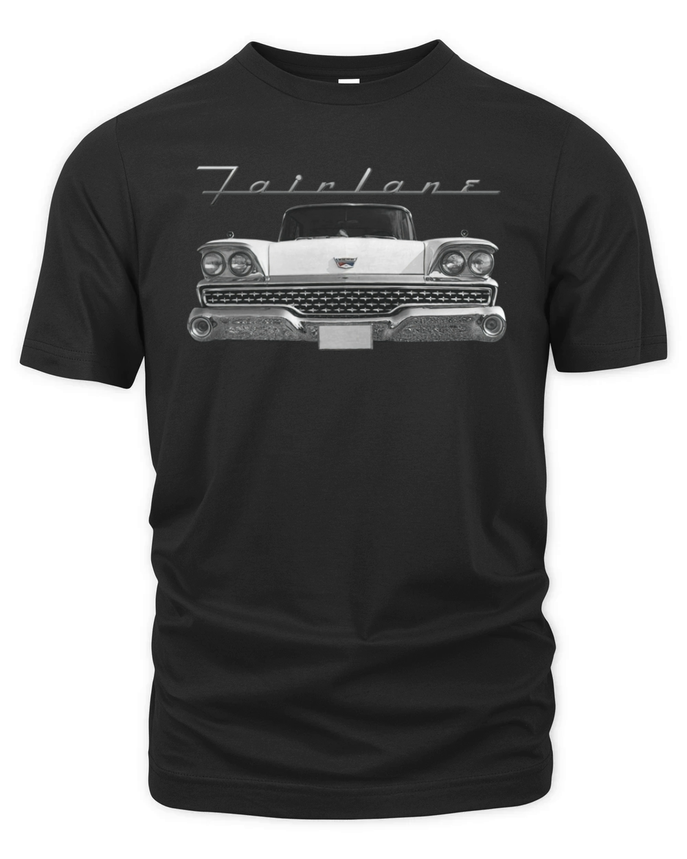1959 Ford Fairlane Front White Organic Unisex T-shirt