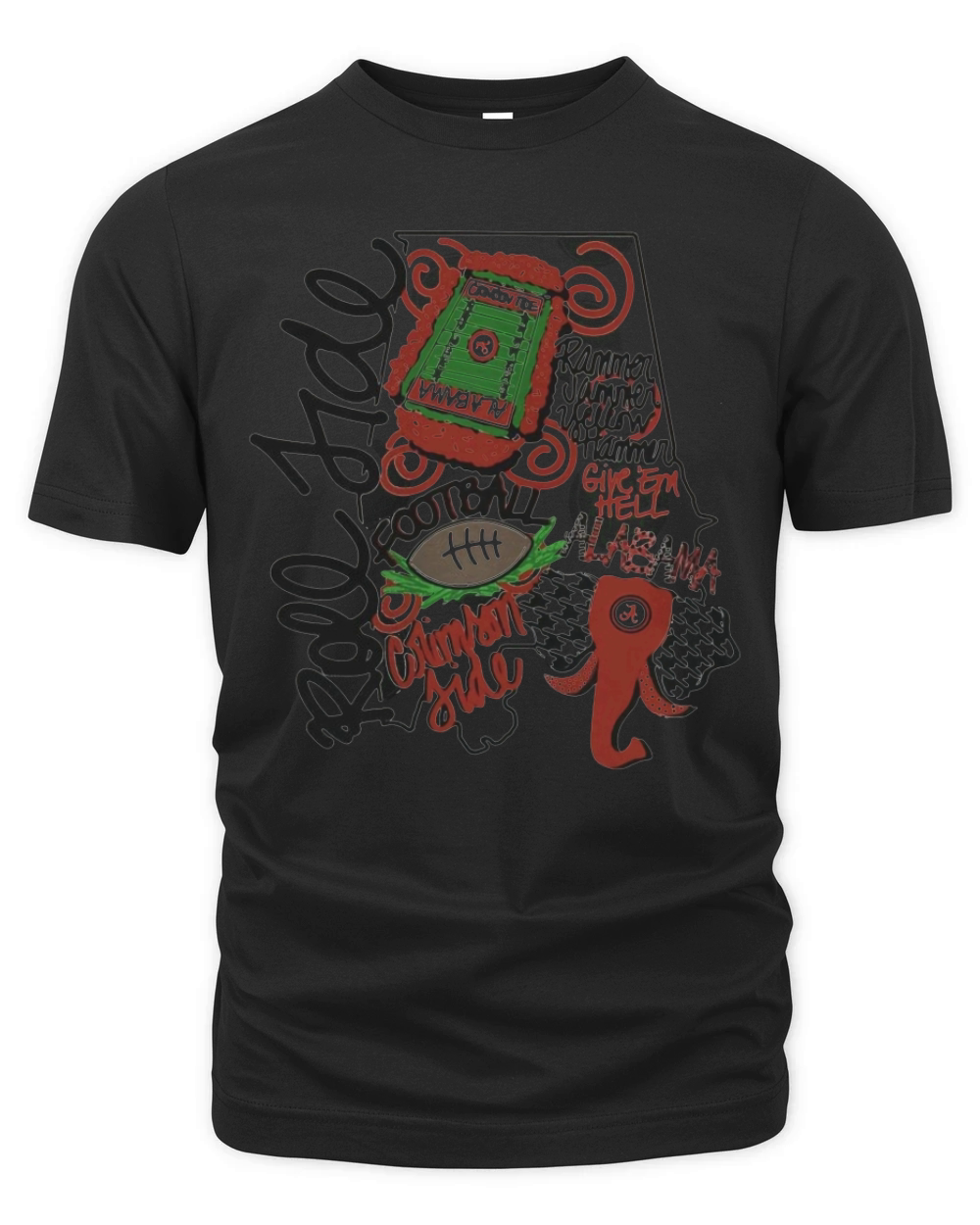 Rammer Jammer Yellow Hammer Give Em Hell Alabama Football shirt Organic Unisex T-shirt