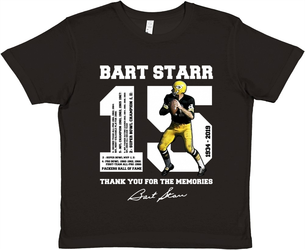 Bart Starr 15 1934 – 2019 thank you for the memories Premium Kids Crewneck T-shirt