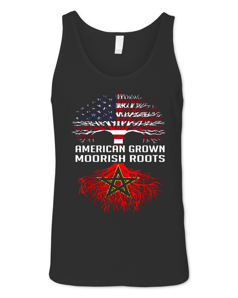 American Grown Moorish Roots Proud Moors Moorish Moroccan Unisex Jersey Tank